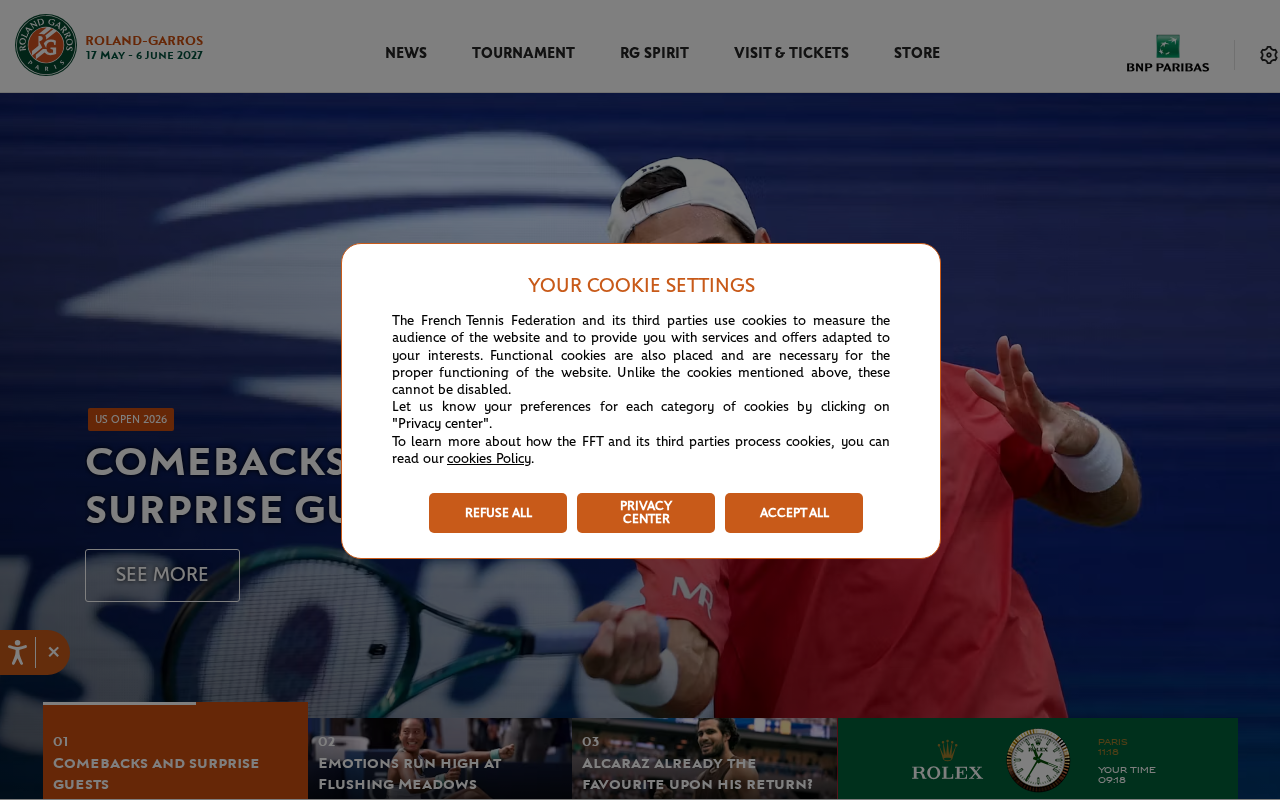 Roland-Garros 2026 screenshot