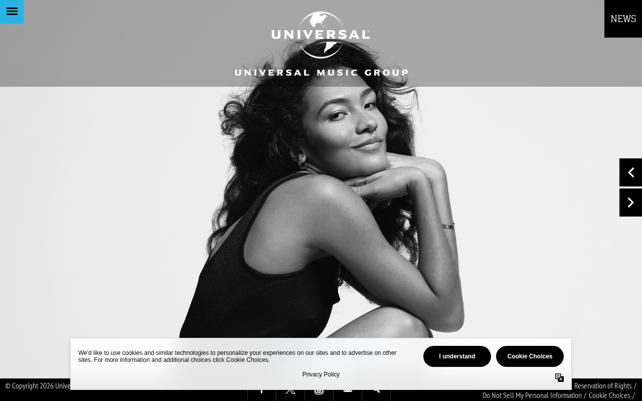 Universal Music Group, the world's leading music company screenshot