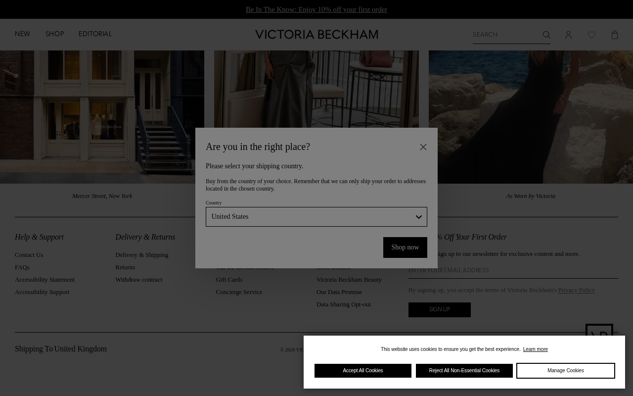 Victoria Beckham® Official Store screenshot