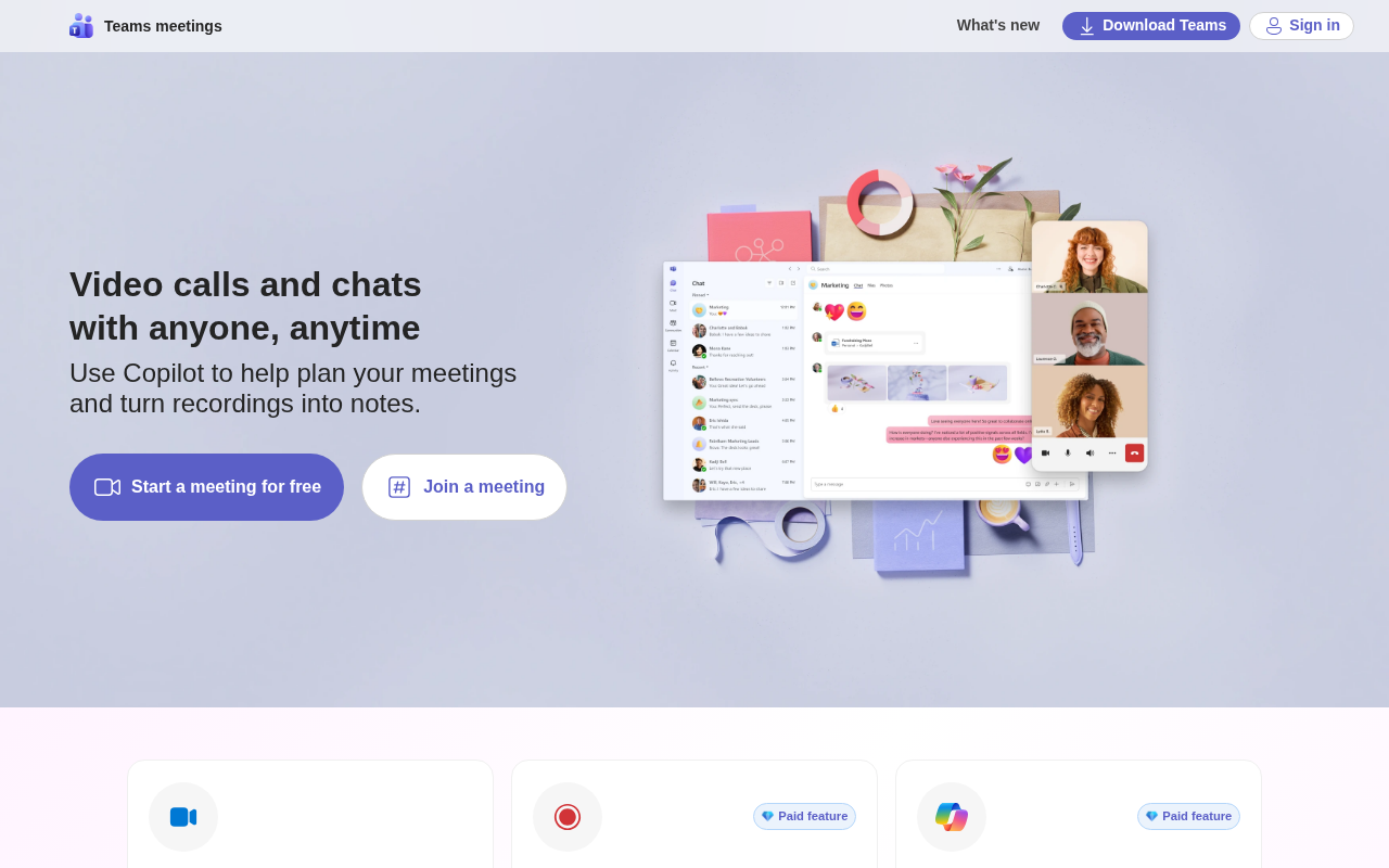Free Online Meetings & Video Calls screenshot