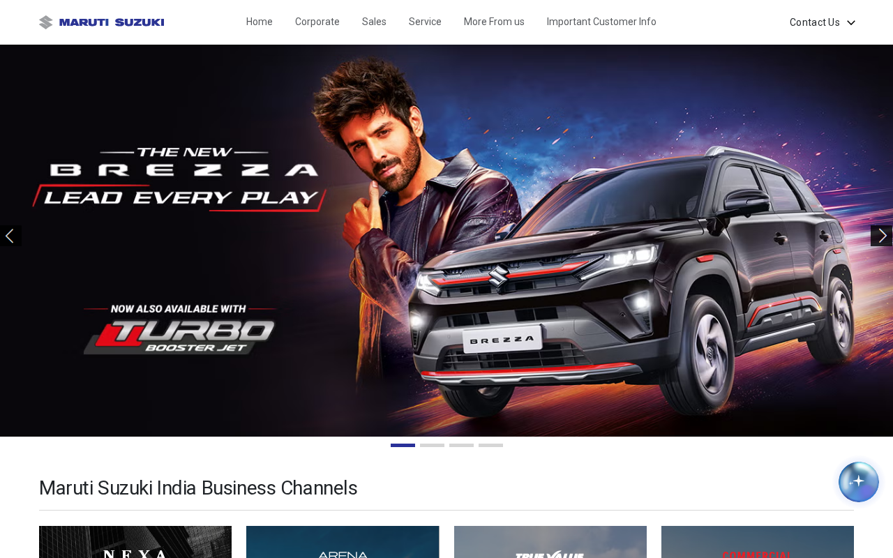 Maruti Suzuki India Corporate screenshot