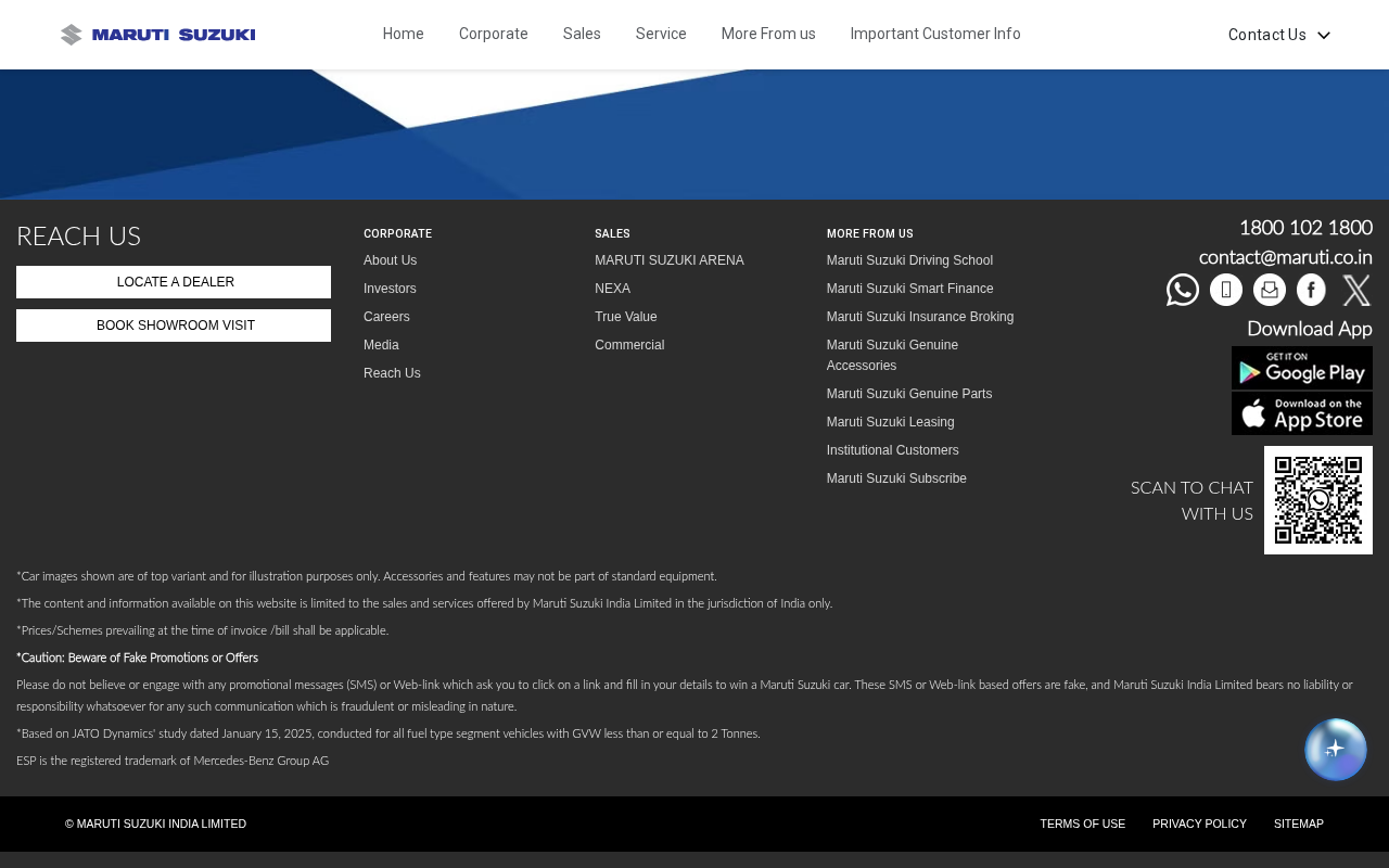 Maruti Suzuki India Corporate screenshot