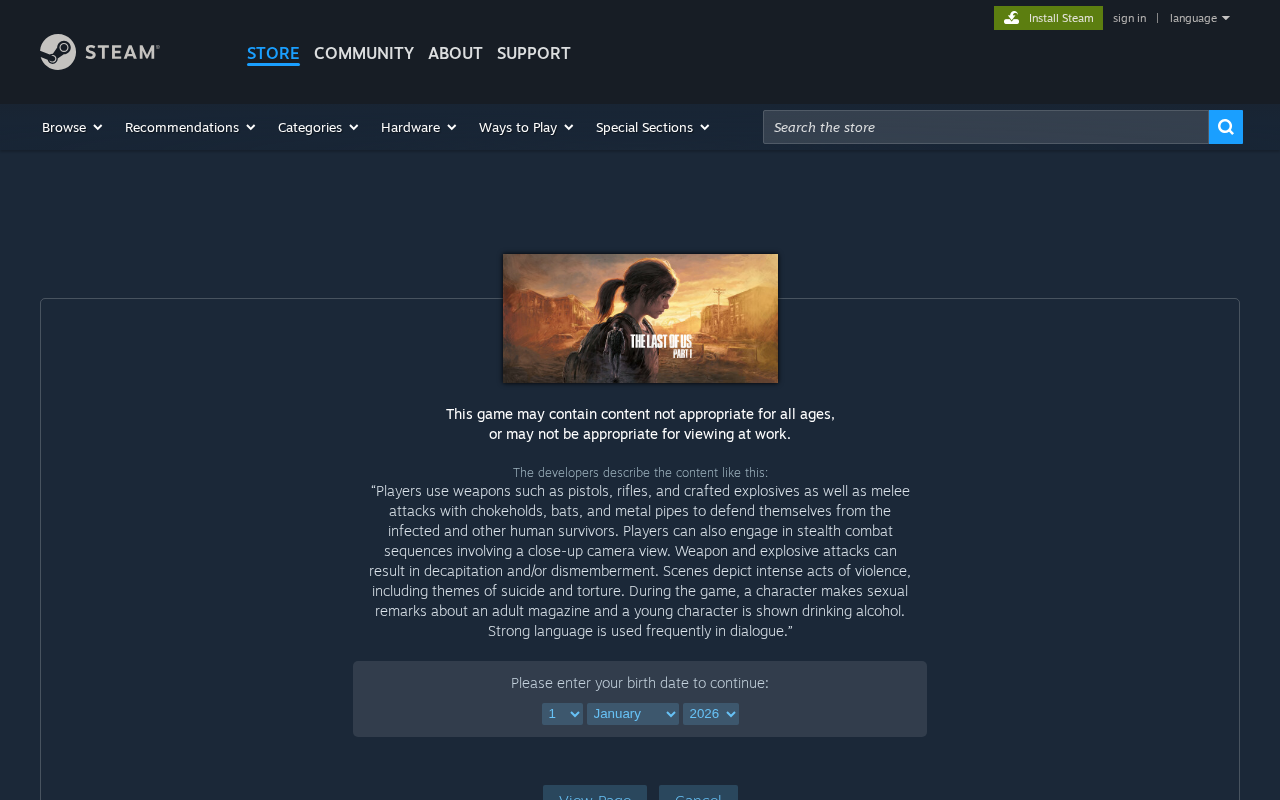 The Last of Us™ Part I on Steam screenshot