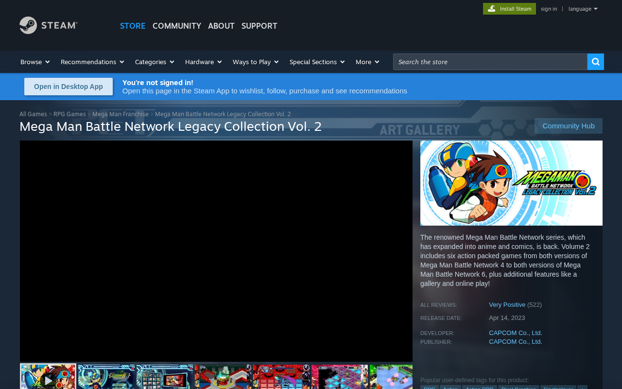 Mega Man Battle Network Legacy Collection Vol. 2 on Steam screenshot