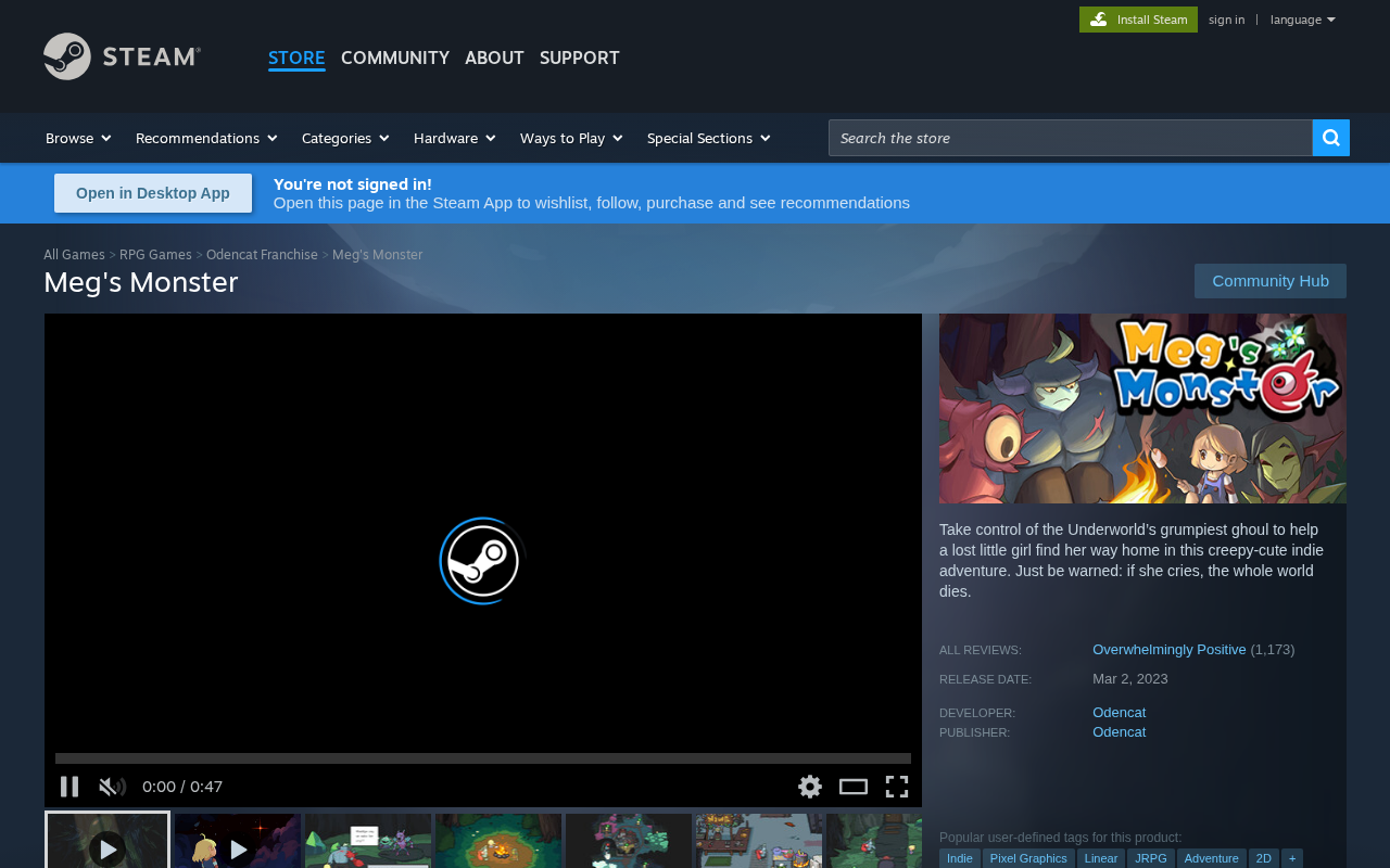 Meg's Monster on Steam screenshot