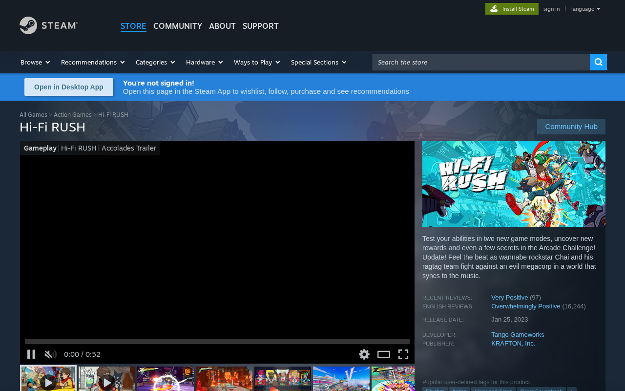Hi-Fi RUSH on Steam screenshot