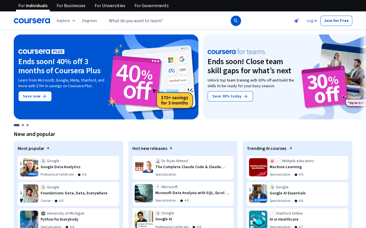 Coursera screenshot