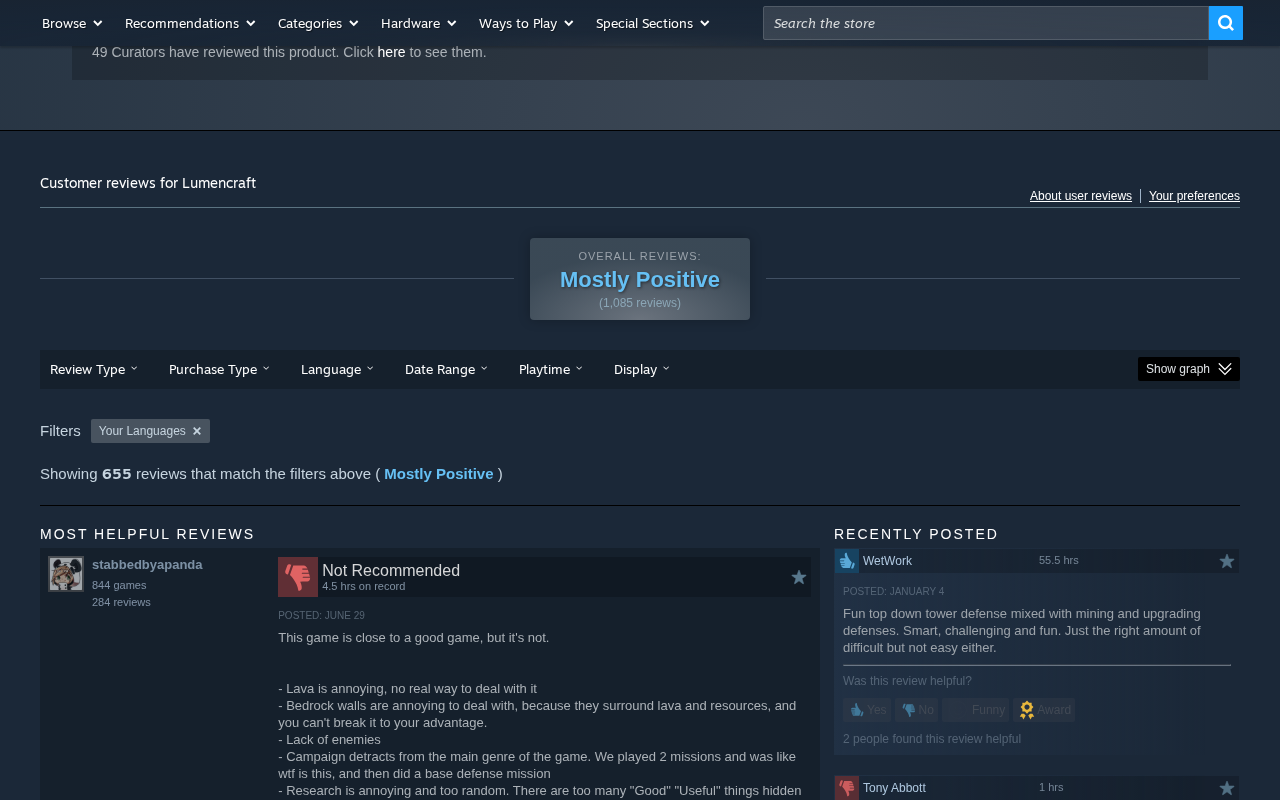 Lumencraft on Steam screenshot
