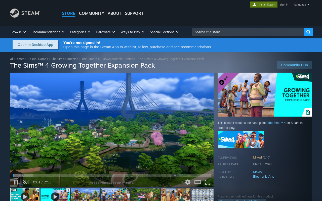 The Sims™ 4 Growing Together Expansion Pack on Steam screenshot