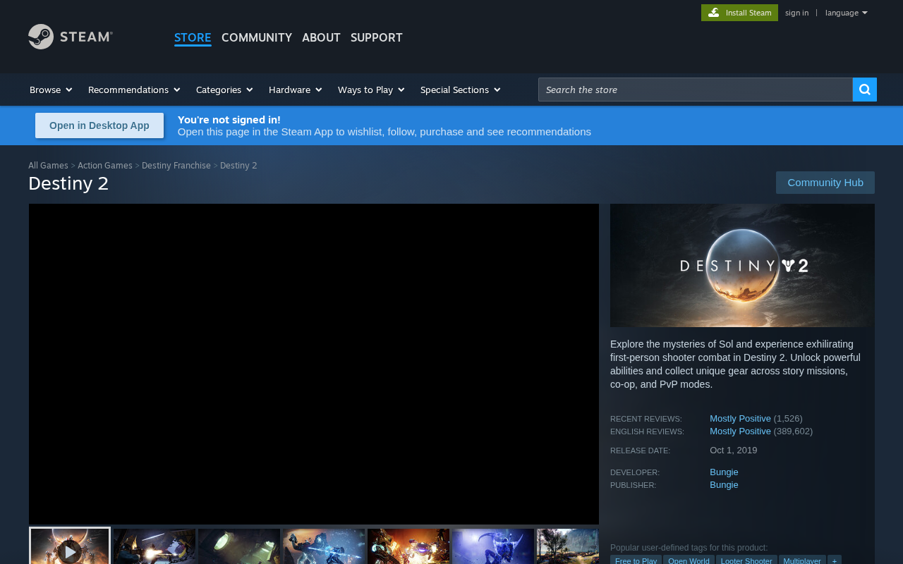 Destiny 2 on Steam screenshot