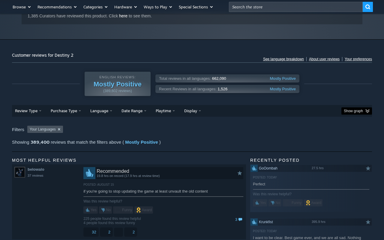 Destiny 2 on Steam screenshot