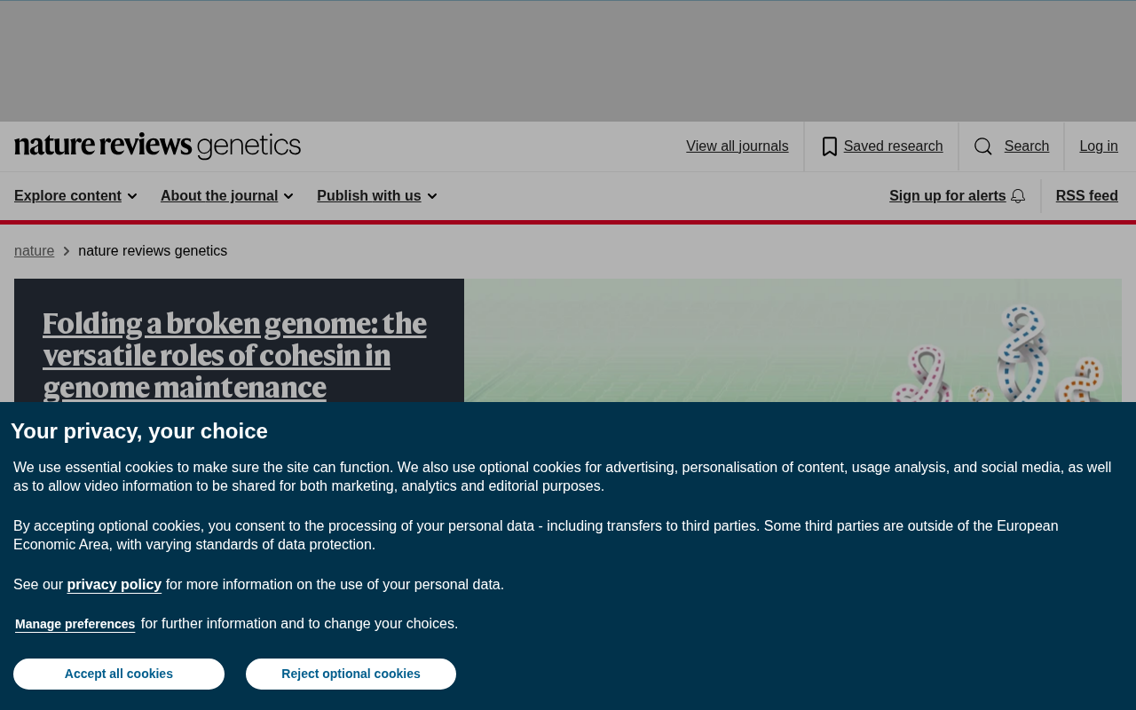Nature Reviews Genetics screenshot