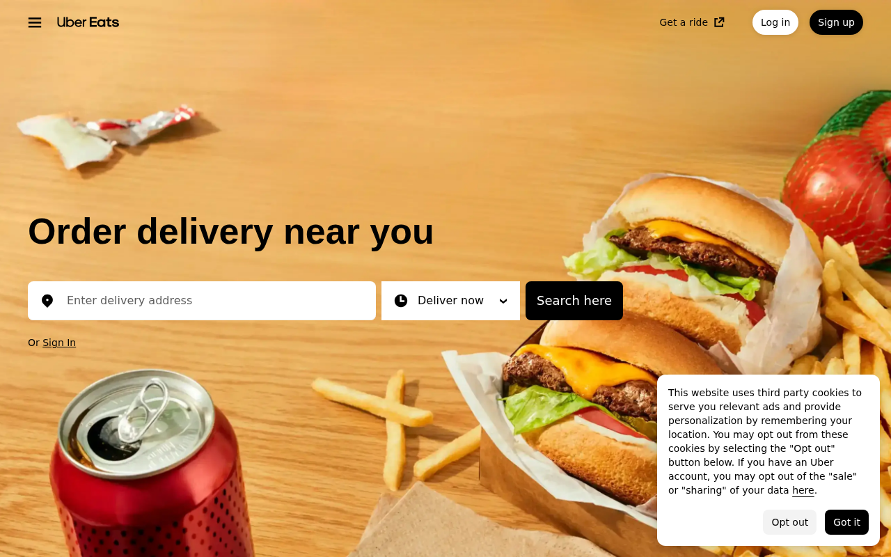 Uber Eats screenshot