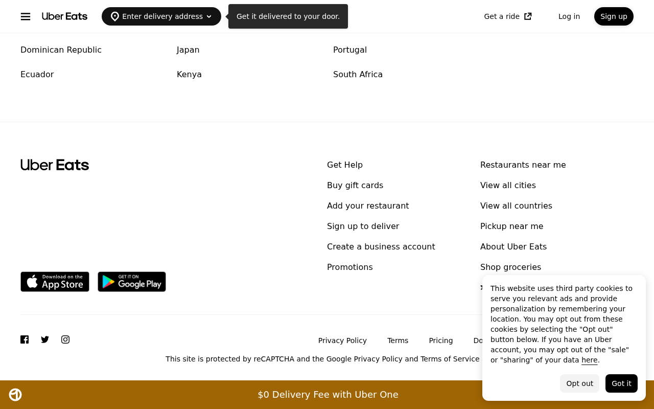 Uber Eats screenshot