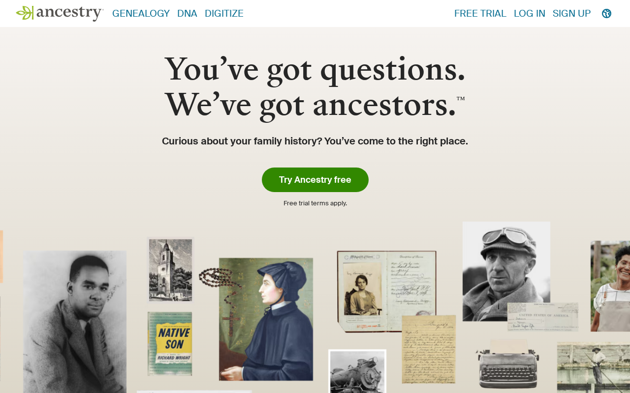 You’ve got questions. We’ve got ancestors. screenshot