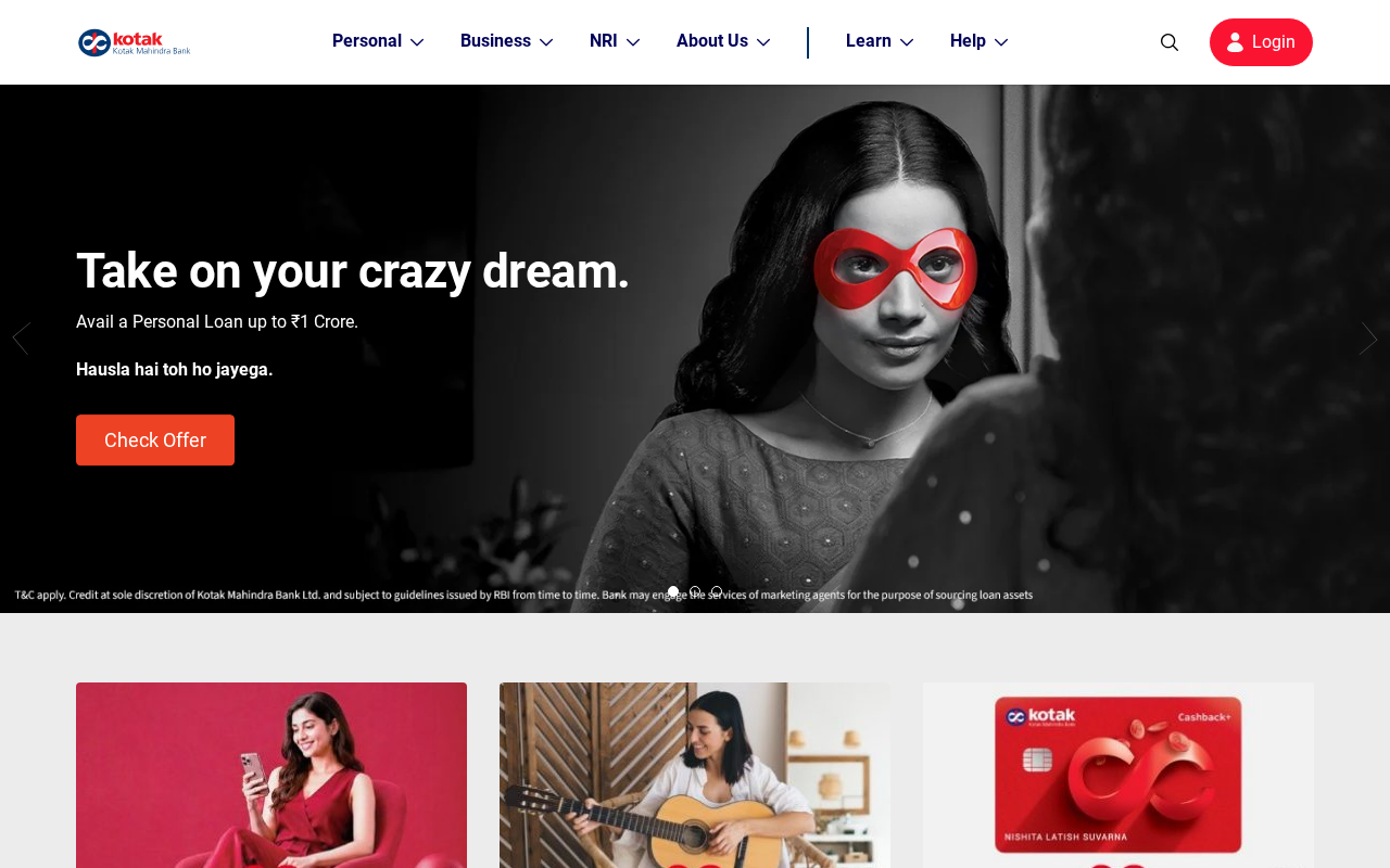 Personal Banking, Corporate Banking, NRI Banking screenshot