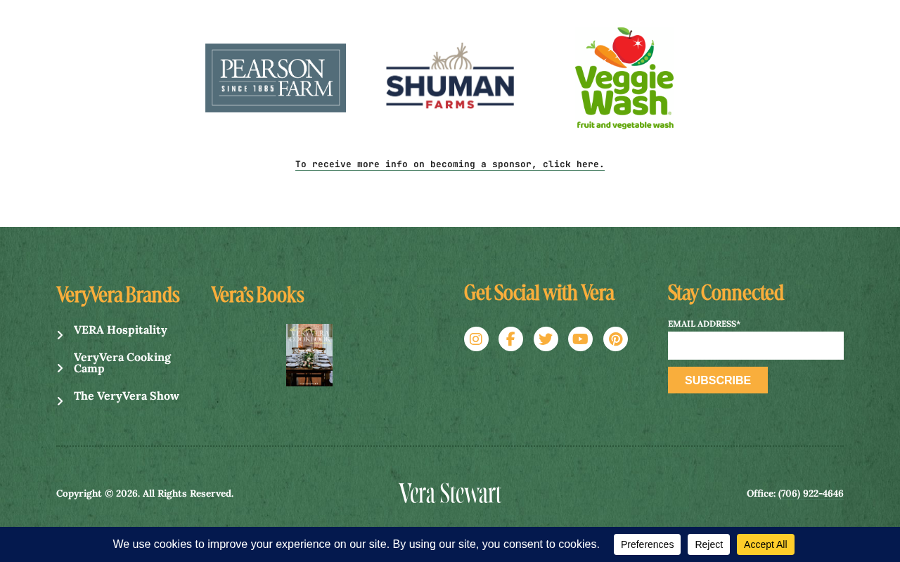 Vera Stewart is a Southern cooking show host, entrepreneur, caterer, cookbook author, and mentor screenshot