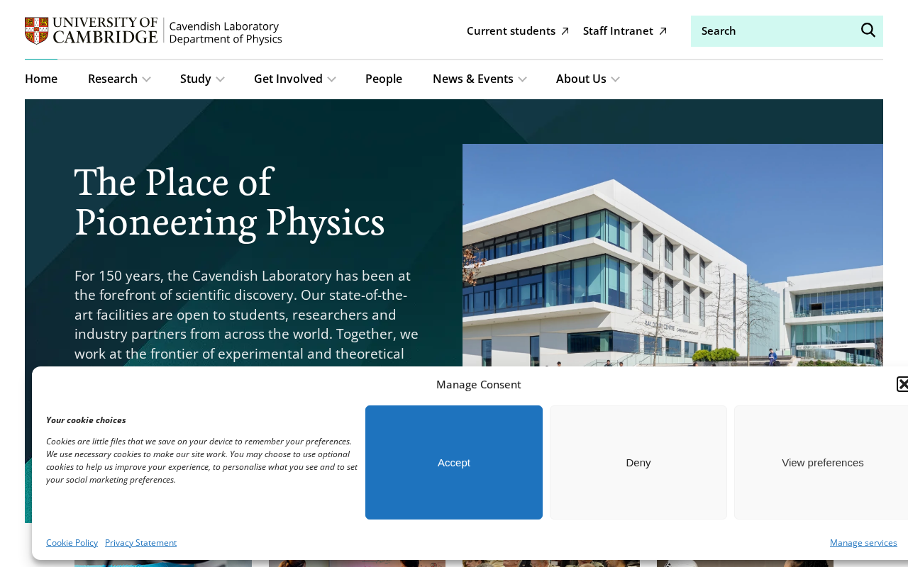 Cavendish Laboratory screenshot