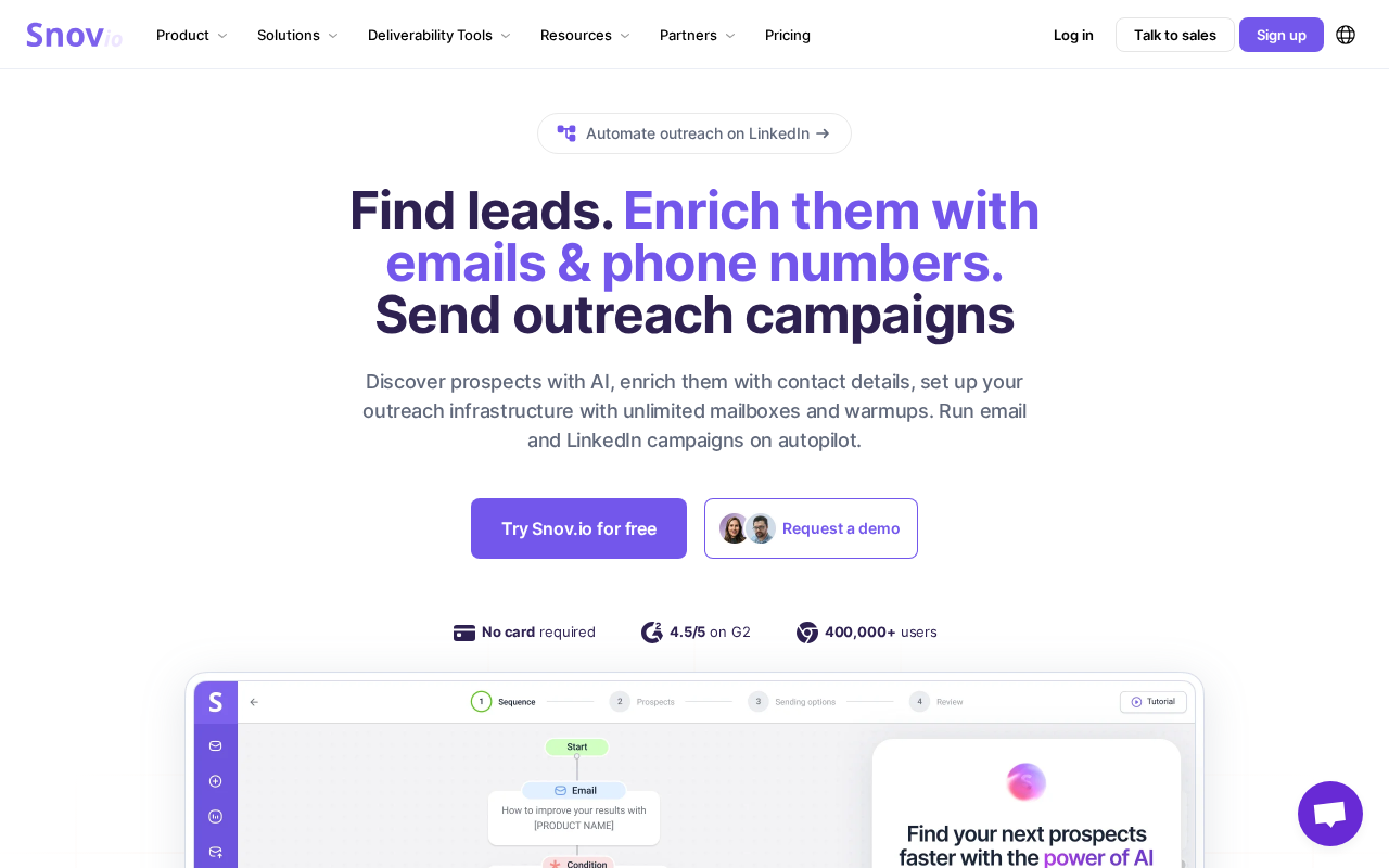 Automate Outreach & Generate Leads with Snov.io screenshot