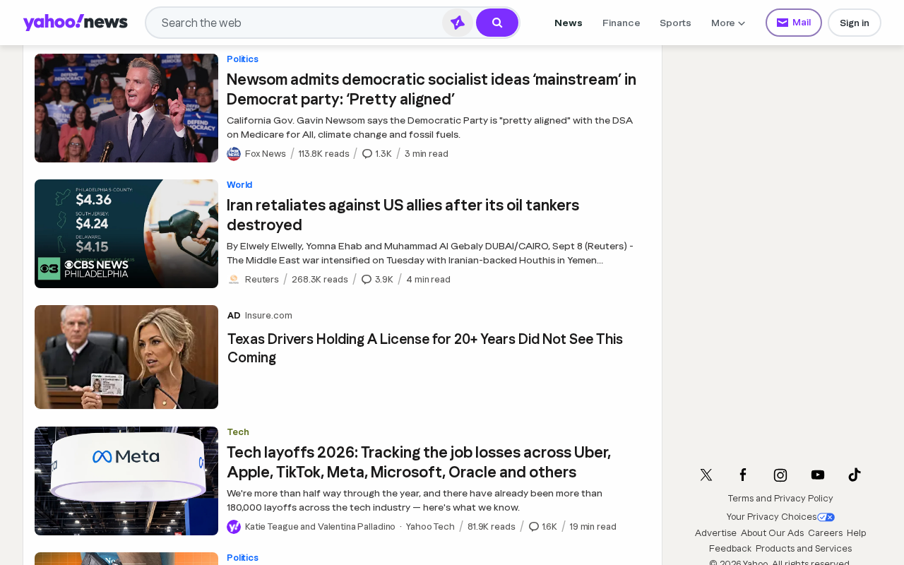 Yahoo News: Latest and Breaking News, Headlines, Live Updates, and More screenshot