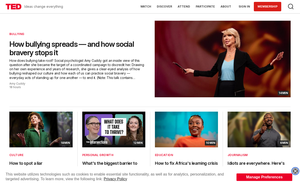 TED: Ideas change everything screenshot