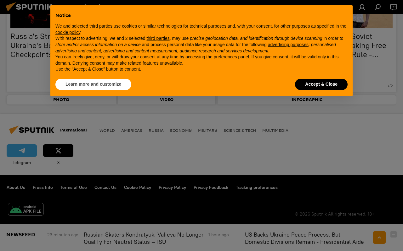 Sputnik News screenshot