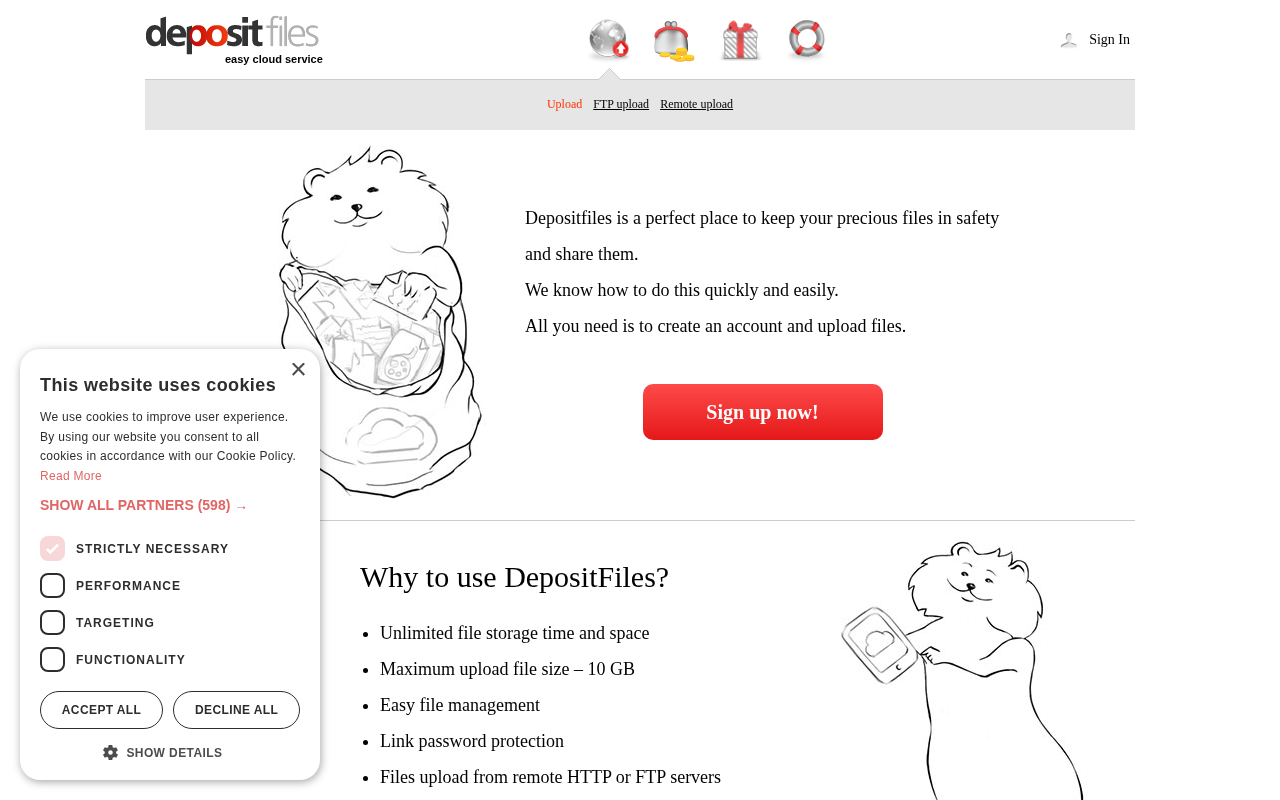 Deposit Files screenshot