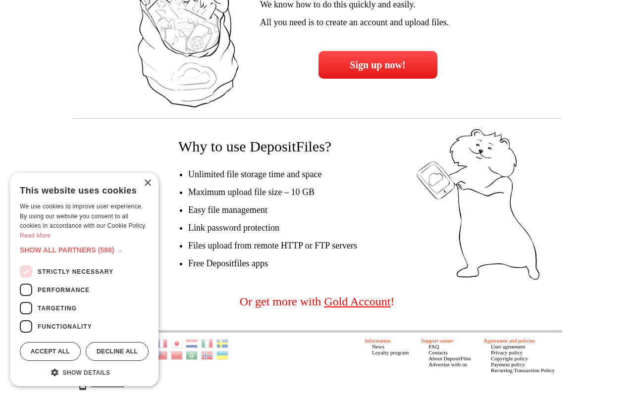 Deposit Files screenshot