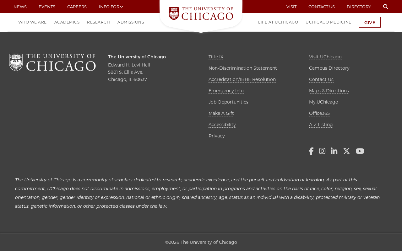 The University of Chicago screenshot