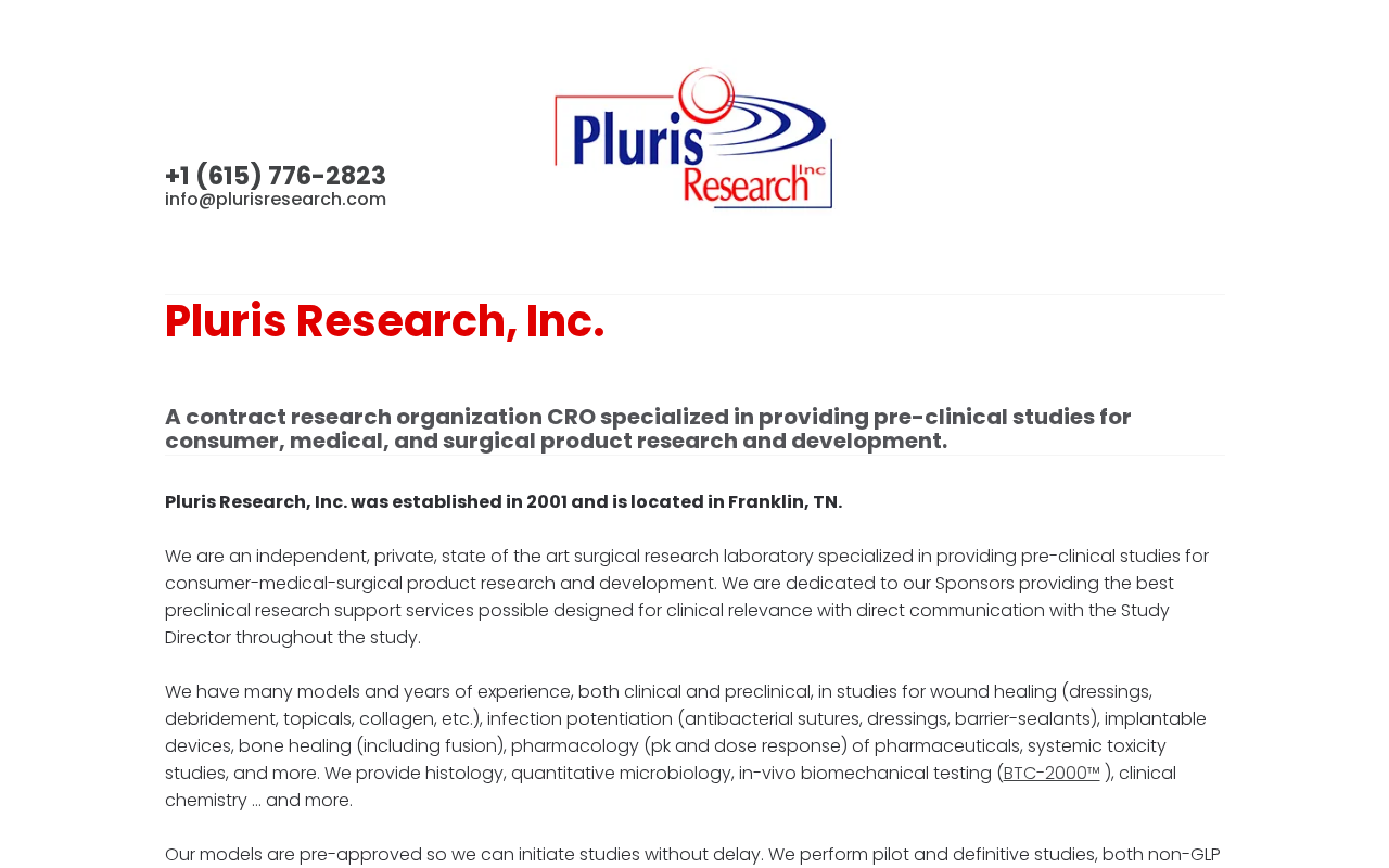 Pluris Research, Inc screenshot