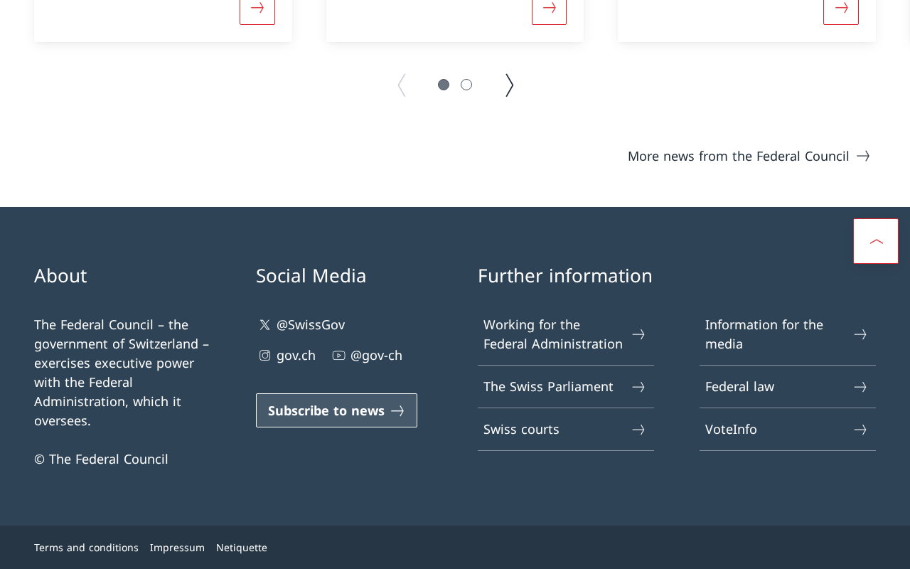 Welcome to the official website of the Swiss government screenshot