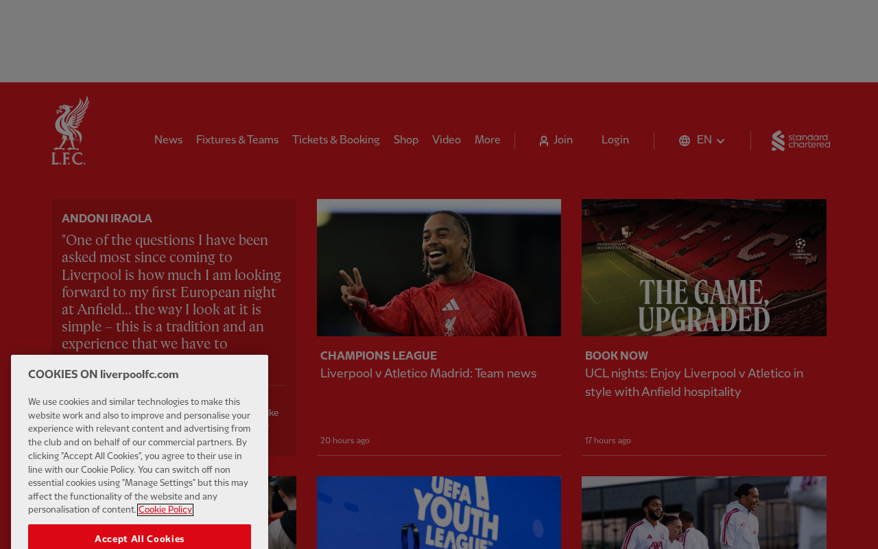 Liverpool FC screenshot