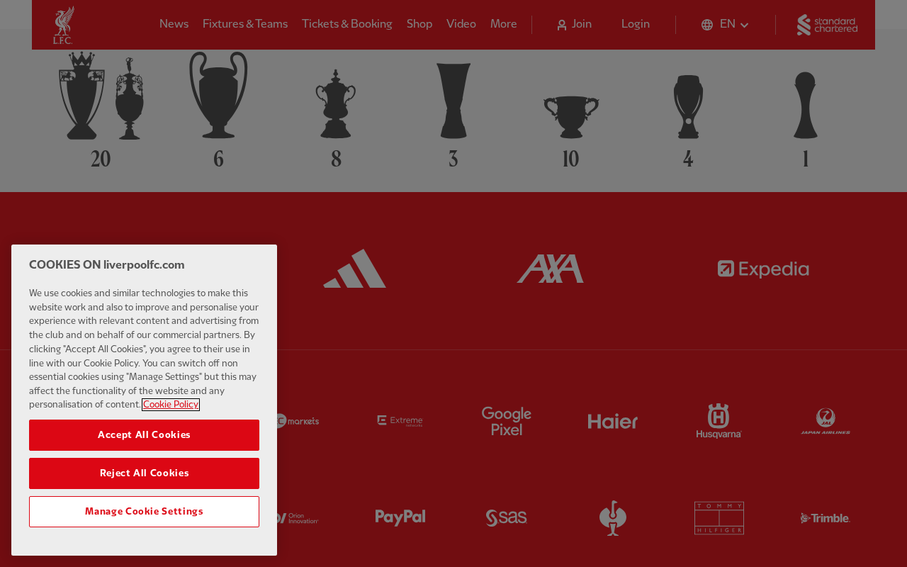 Liverpool FC screenshot
