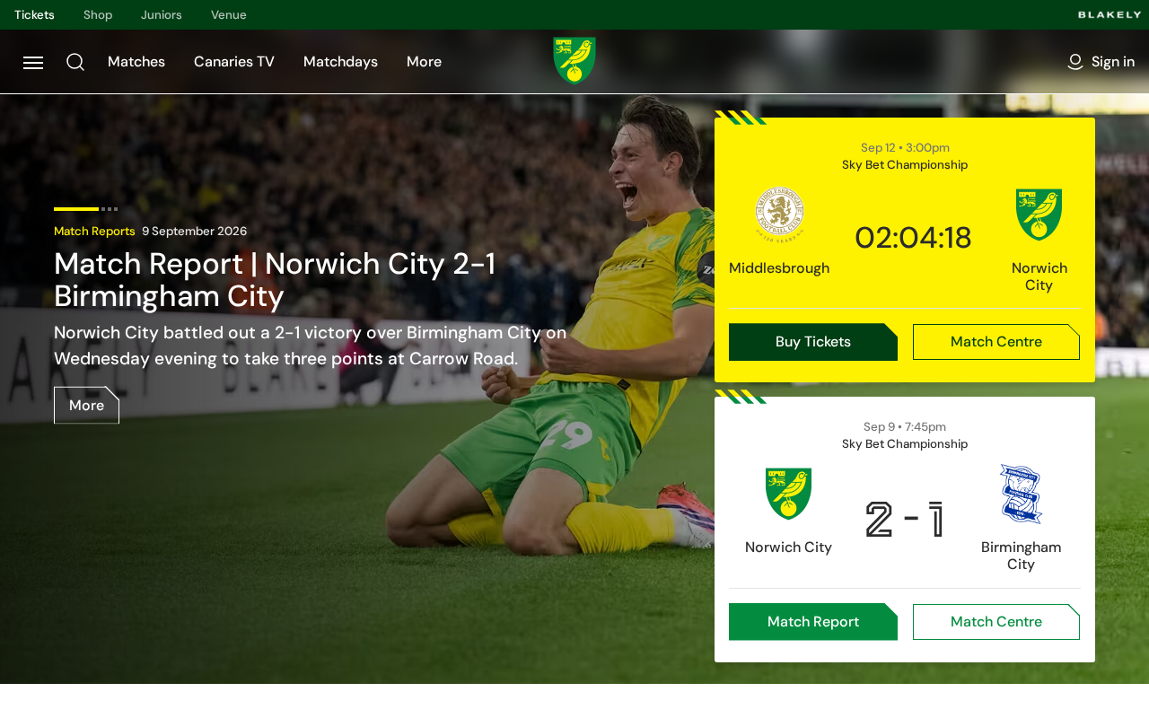 Norwich City Football Club screenshot