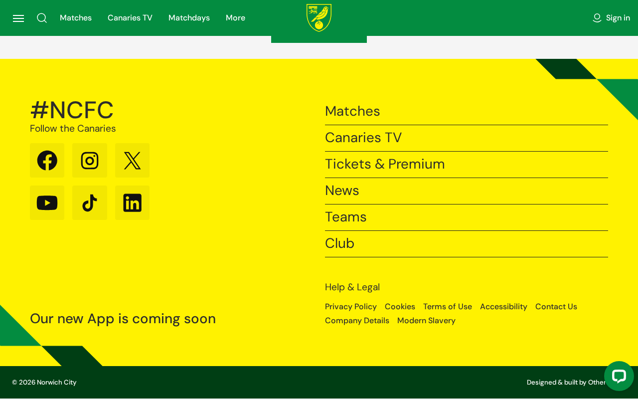 Norwich City Football Club screenshot