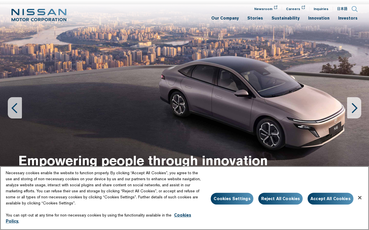 Nissan Motor Corporation Global Website screenshot