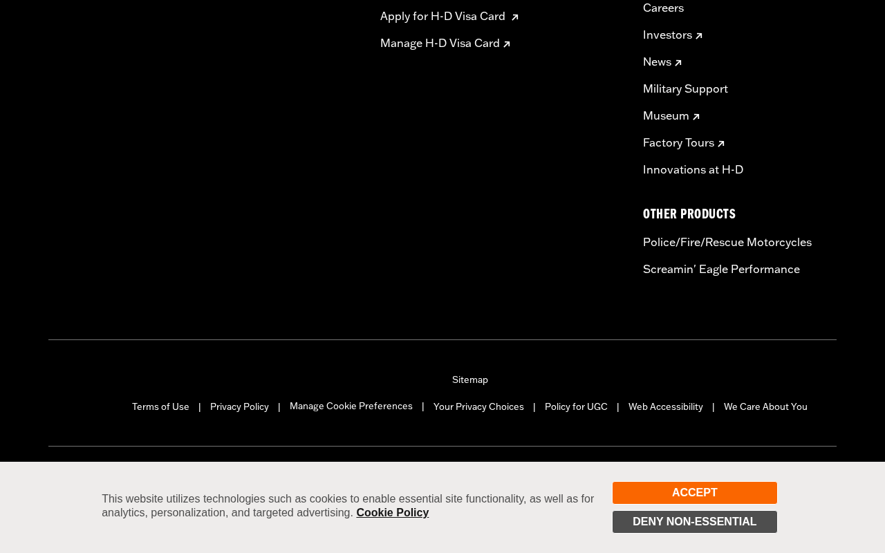 Official Harley-Davidson Motorcycles screenshot