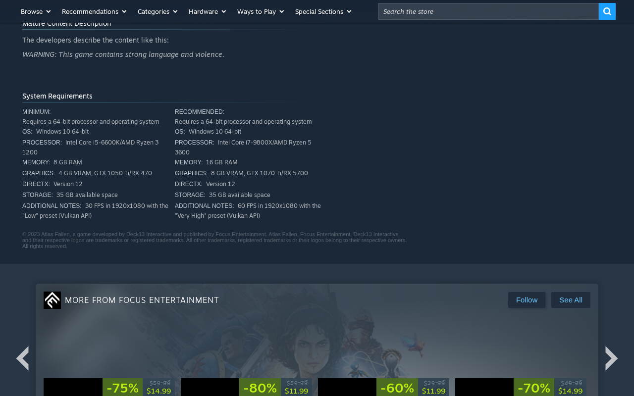 Save 75% on Atlas Fallen: Reign Of Sand on Steam screenshot