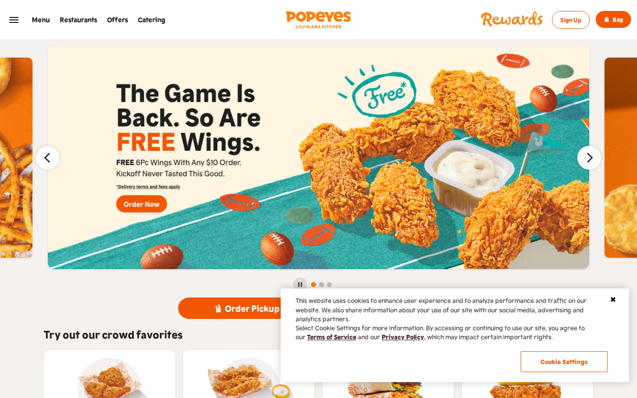 Popeyes Chicken screenshot