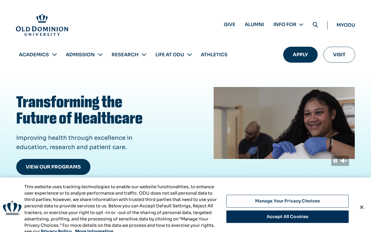 Macon & Joan Brock Virginia Health Sciences at Old Dominion University screenshot