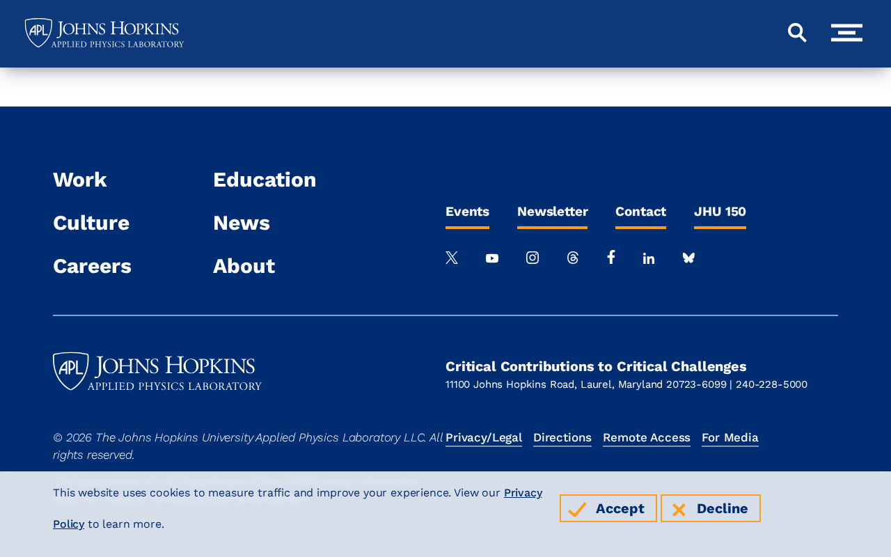 Welcome to The Johns Hopkins University Applied Physics Laboratory screenshot