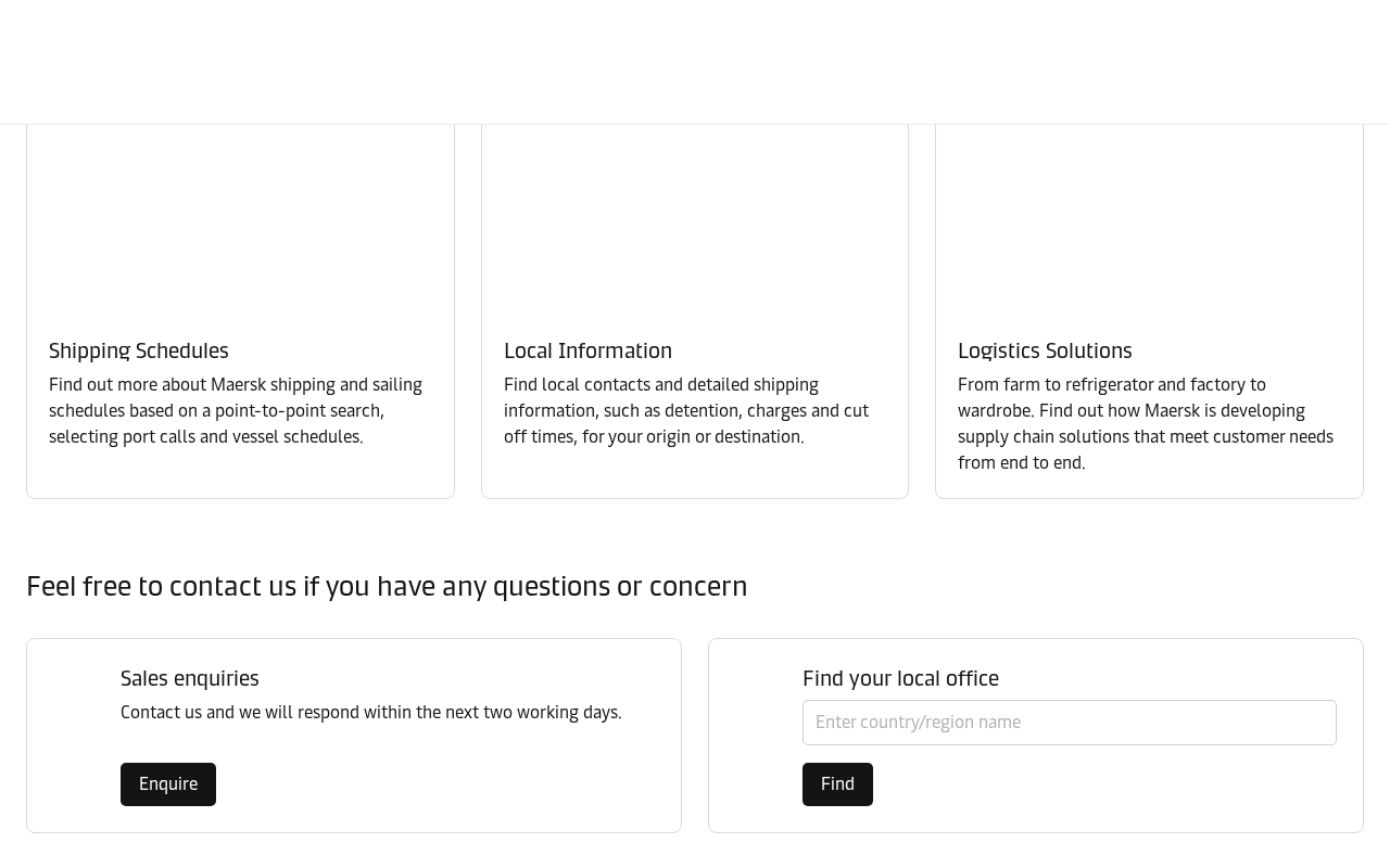 Safmarine integration into Maersk screenshot