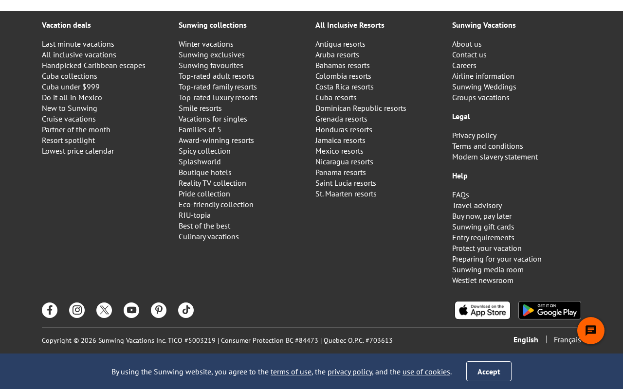 Sunwing Airlines: Terms, Conditions & Air Passenger Rights screenshot
